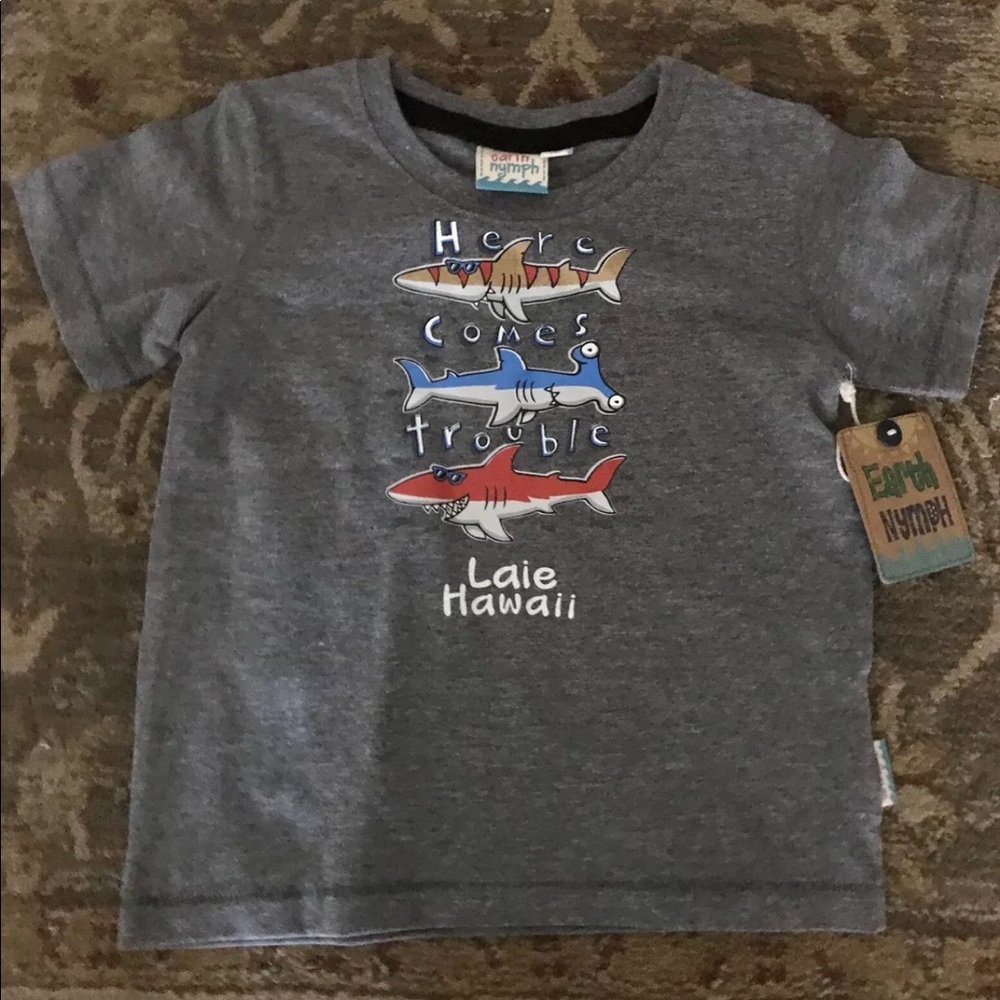 NWT Earth Nymph shark tee Laie Hawaii sZ 2 / 1-2yr
